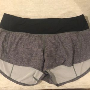 Gray Lululemon Speed Up Shorts
